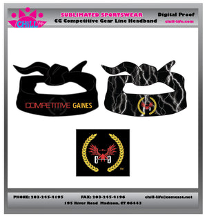 Reversible sublimated open tie headband/bandana