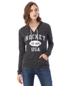 Hockey Eco Jersey Pullover Hoodie-Vintage Distressed Established Date USA