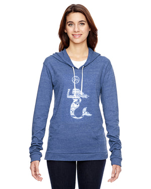 Mermaid with Volleyball Eco Jersey Pullover Hoodie Animal Sports Collection