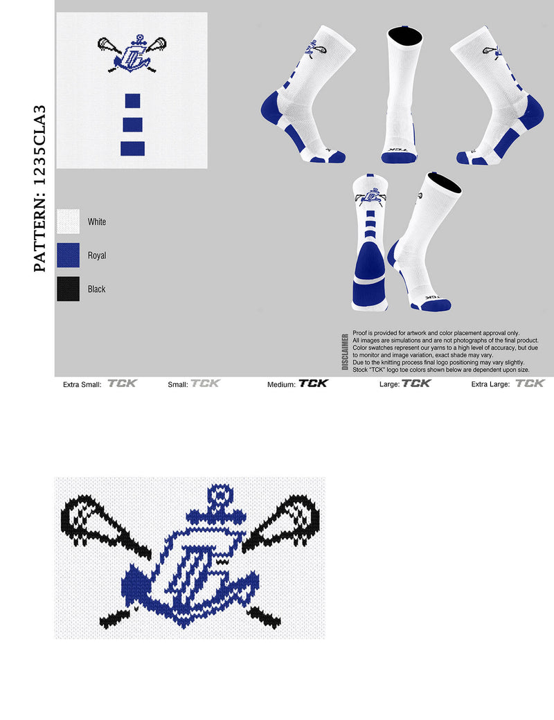 CYLAX crew length lacrosse socks