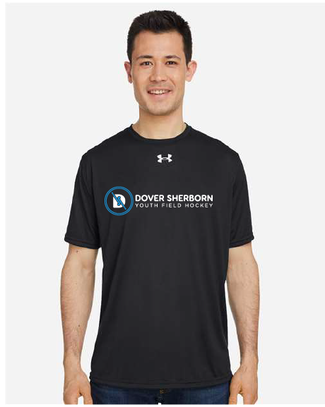 UNDER ARMOUR DOVER SHERBORN FIELD HOCKEY SHORT SLEEVE PERFORMANCE TEE-BLACK,ROYAL,WHITEACK