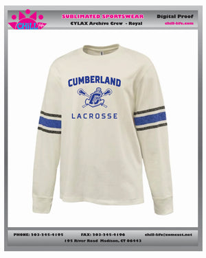 CUMBERLAND YOUTH LACROSSE ARCHIVE CREW-ADULT SIZES