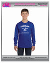 CUMBERLAND YOUTH LACROSSE HEAVY WEIGHT COTTON  LONG SLEEVE TEE-YOUTH AND ADULT SIZES GREY,WHITE, ROYAL