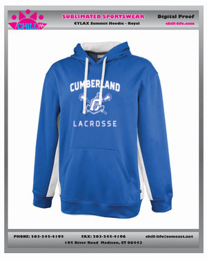 CUMBERLAND YOUTH LACROSSE SUMMIT HOOD-UNISEX-YOUTH AND ADULT SIZES ROYAL