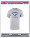 CUMBERLAND YOUTH LACROSSE MENS UNISEX COTTON TEE-YOUTH AND ADULT SIZES ROYAL,GREY,WHITE