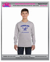 CUMBERLAND YOUTH LACROSSE HEAVY WEIGHT COTTON  LONG SLEEVE TEE-YOUTH AND ADULT SIZES GREY,WHITE, ROYAL