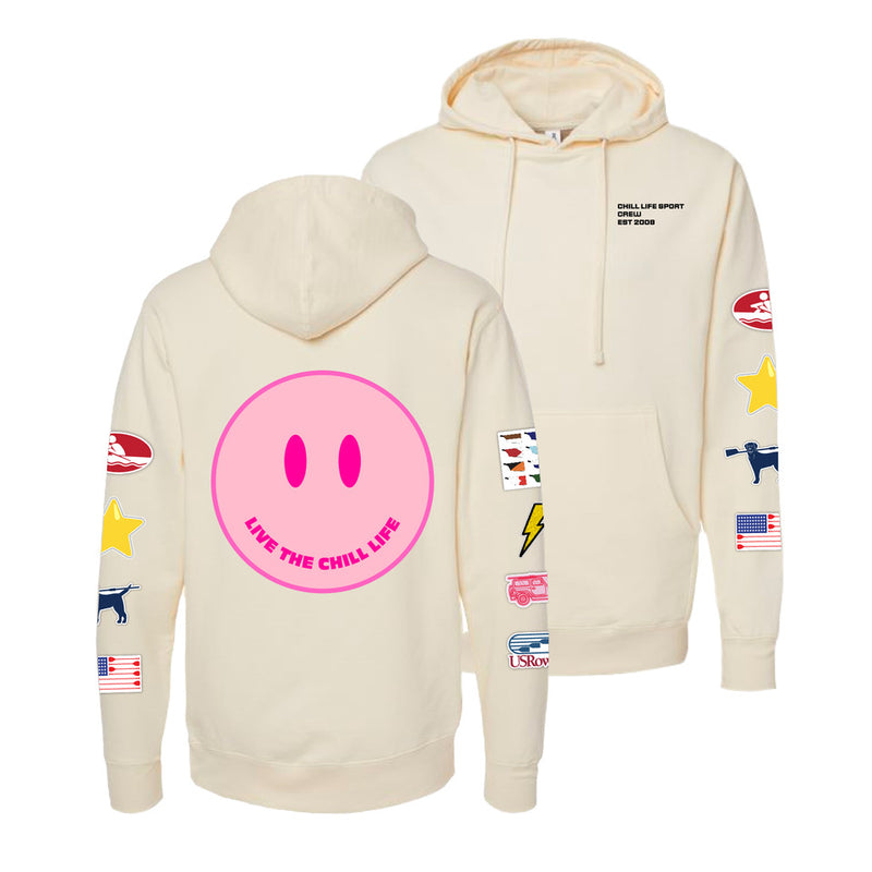 CREW SMILEY PATCHES HOODIE
