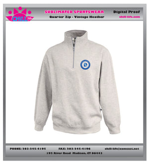 DOVER SHERBORN 1/4 ZIP -BLACK OR GRAY