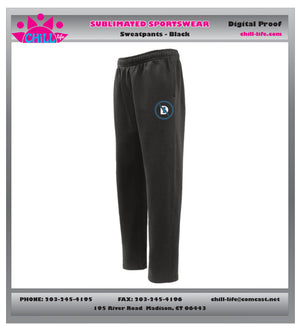 OPEN BOTTOM SWEATPANTS-BLACK OR GRAY