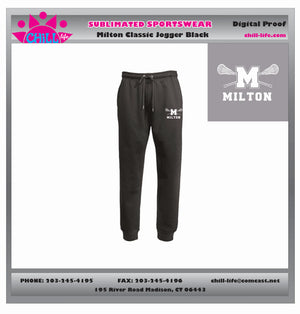 MILTON YOUTH LACROSSE JOGGERS-GREY OR BLACK