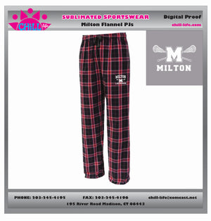 Milton Youth Lacrosse Flannel PJS