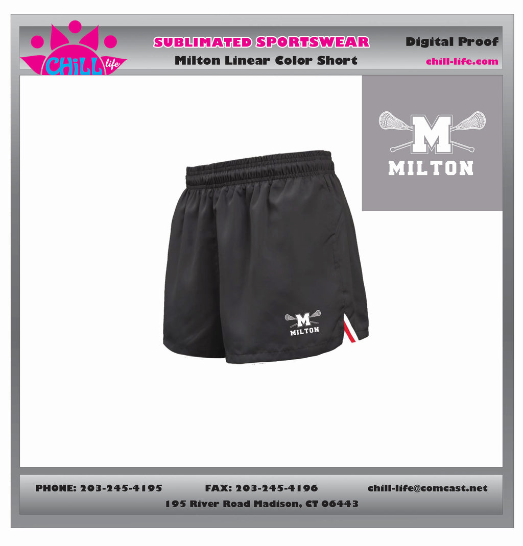 Milton Youth Lacrosse Girls Nylon Shorts