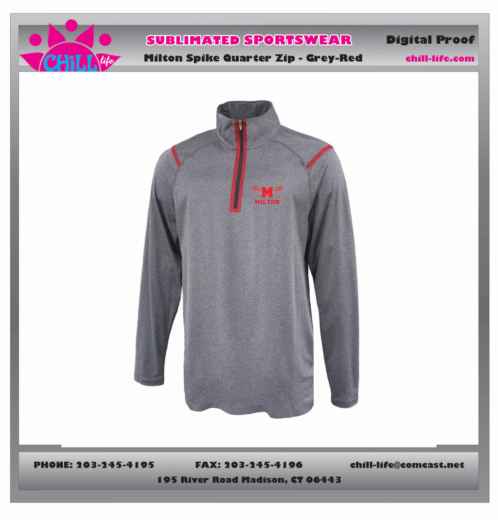 MILTON LACROSSE SPIKE 1/4 ZIP PERFORMANCE -