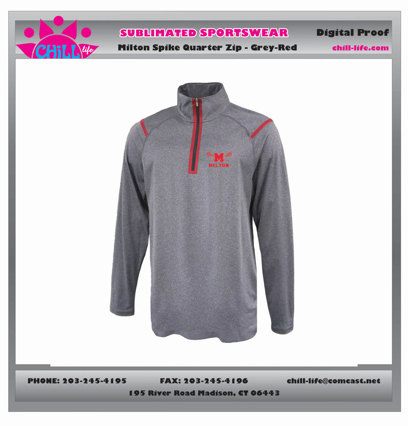 MILTON LACROSSE SPIKE 1/4 ZIP PERFORMANCE -