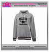MILTON LACROSSE STADIUM HOODIE-GREY WITH BLACK OR RED TRIM