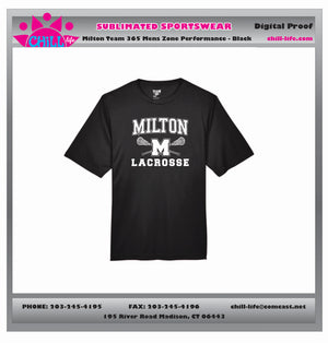 Milton Youth Lacrosse Short Sleeve Performance Shirt