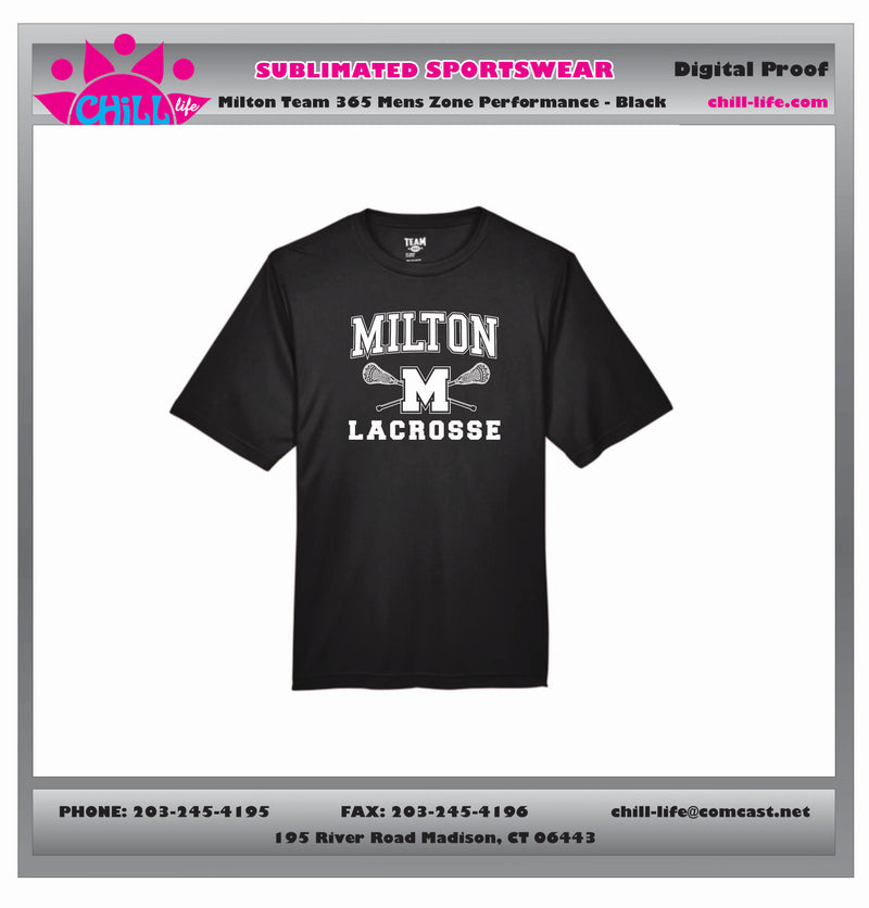 Milton Youth Lacrosse Short Sleeve Performance Shirt