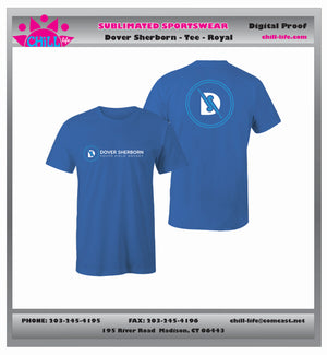DOVER SHERBORN FIELD HOCKEY COTTON TEE-SOLID ROYAL