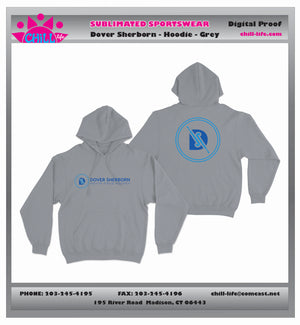 Dover Sherborn Field Hockey Heavy Weight Hoodie-GRAY