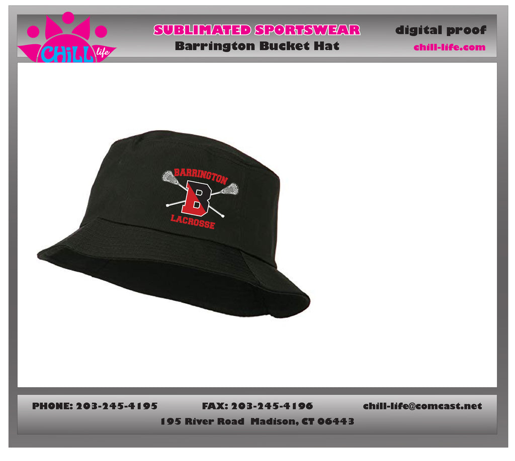 BARRINGTON LACROSSE BUCKET HAT-BLACK