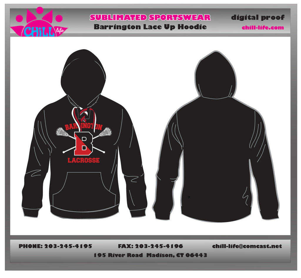 Barrington Lacrosse Lace Up Hoodie