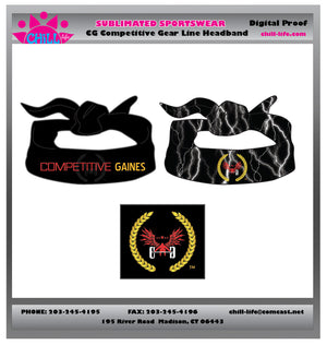 Reversible sublimated open tie headband/bandana