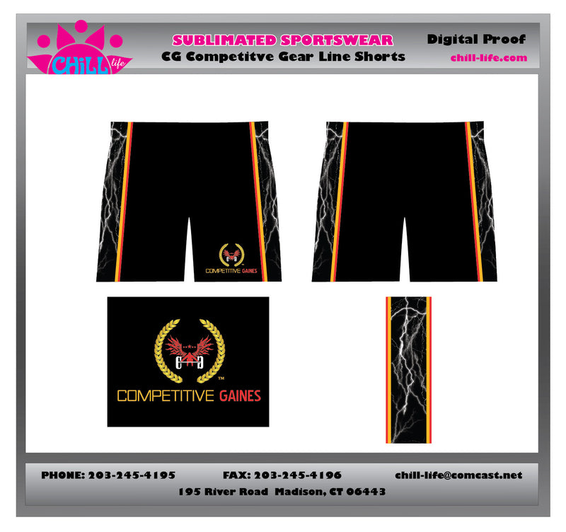 9 inch Performance Short with pockets-Lightening