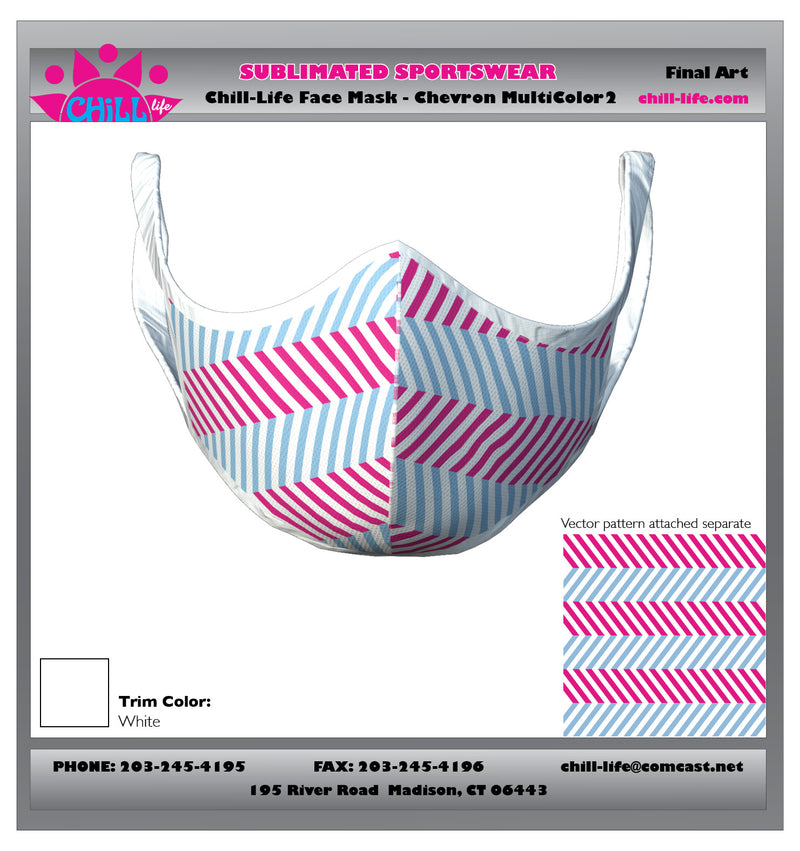 MULTI COLORED MINI CHEVRON PROTECTIVE MASK