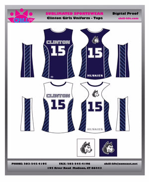 CLINTON GIRLS LACROSSE  REVERSIBLE GAME JERSEY