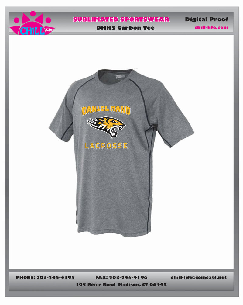 DANIEL HAND GIRLS LACROSSE CARBON PERFORMANCE TEE