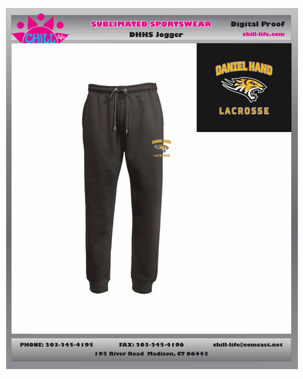 DANIEL HAND GIRLS LACROSSE JOGGERS-BLACK