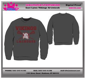 East Lyme Crewneck Sweatshirt- Charcoal
