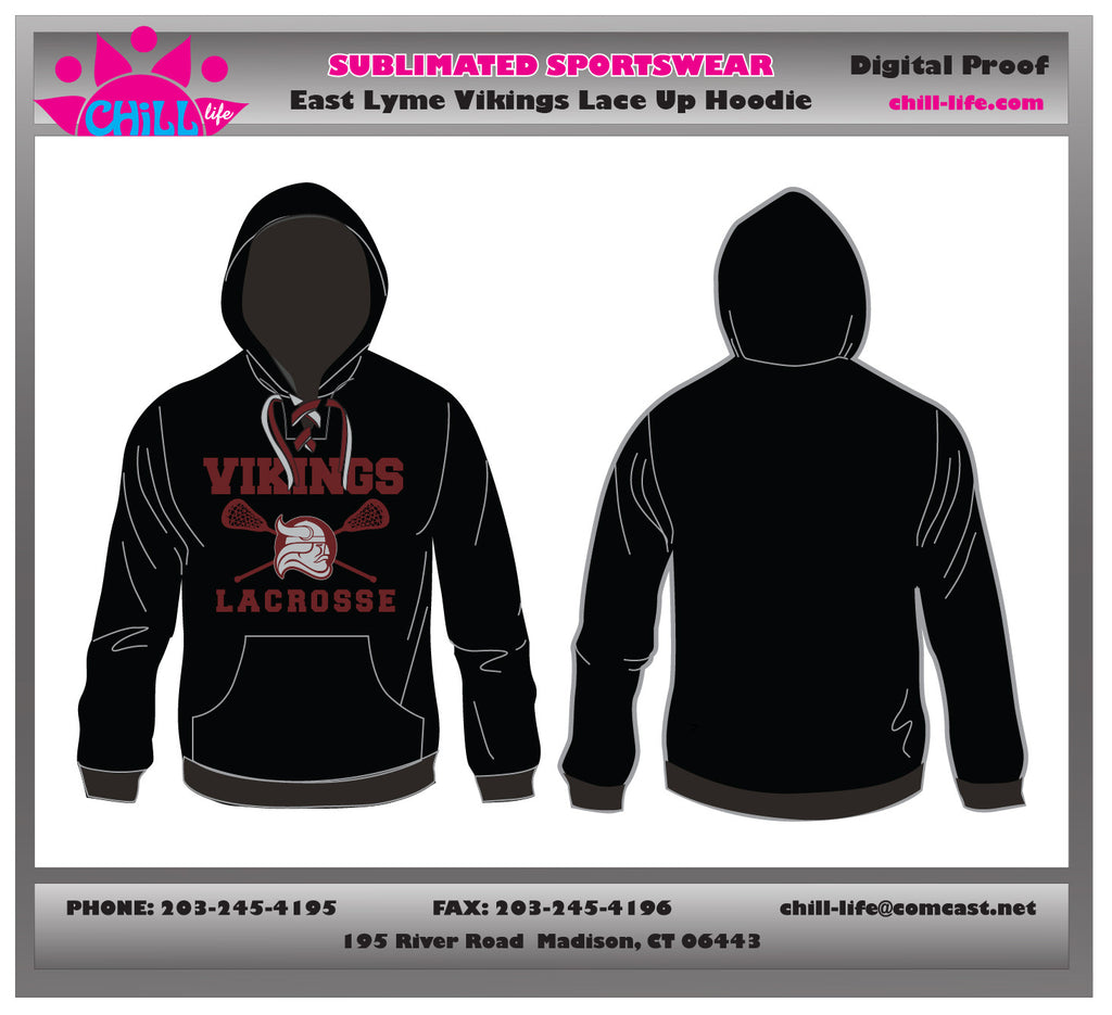 East Lyme Lace Up Hoodie