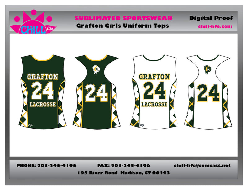 Grafton Lacrosse Girls Racerback Reversible-BUNDLED SET