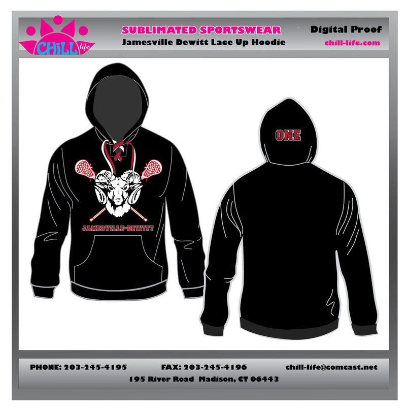 Jamesville Dewitt Lace Up Hoodie
