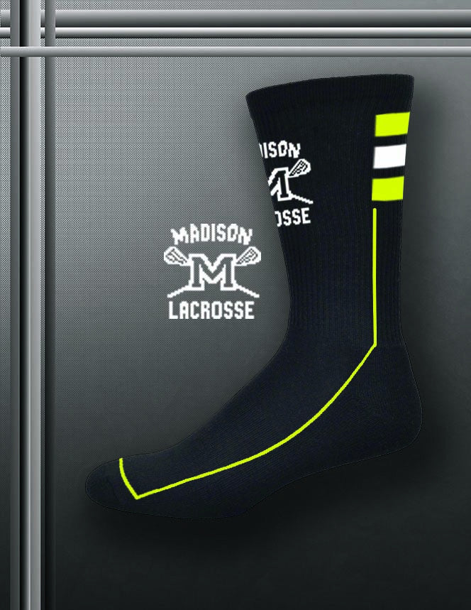 Crew Length Lacrosse Sock-3 stripes
