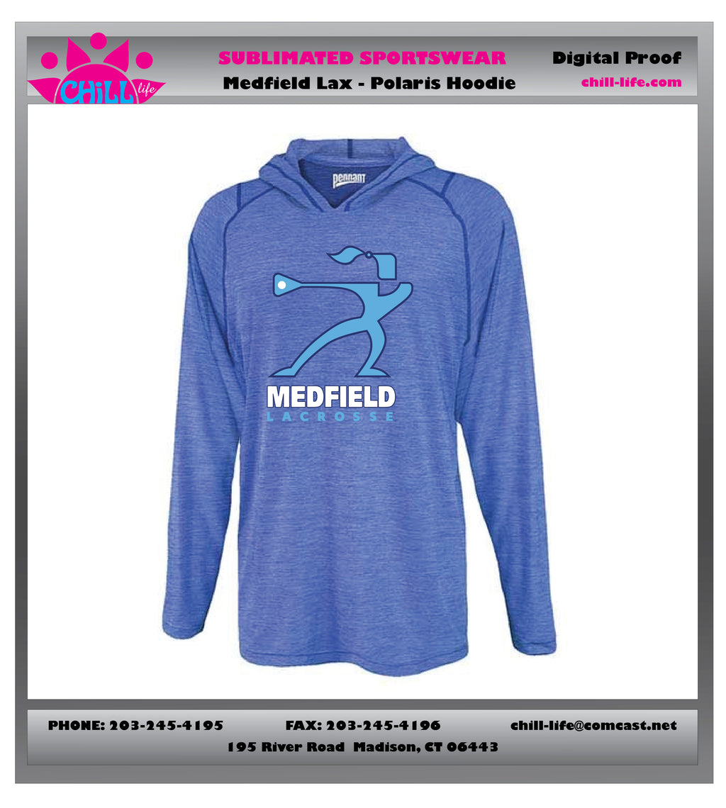 Medfield Lacrosse Polaris Lightweight Performance Hoodie-UNISEX sizing