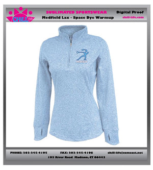 Medfield Girls Lacrosse SPACE DYE 1/4 ZIP WARM UP-Women's Fit