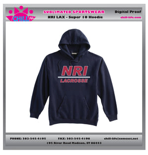 NRI LACROSSE 10 OZ HEAVYWEIGHT HOODIE