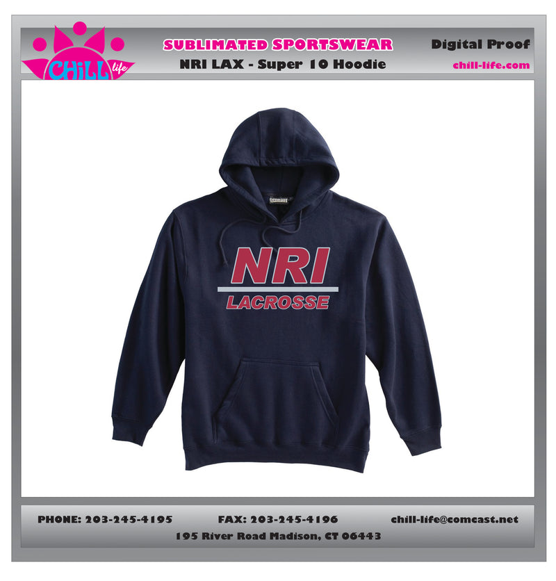 NRI LACROSSE 10 OZ HEAVYWEIGHT HOODIE