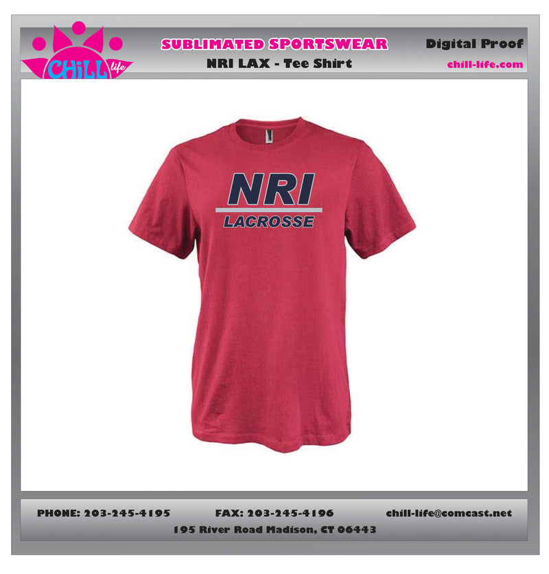 NRI LACROSSE RED COTTON TEE