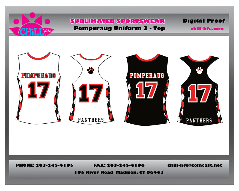 Pomperaug Girls Lacrosse Uniform Top-