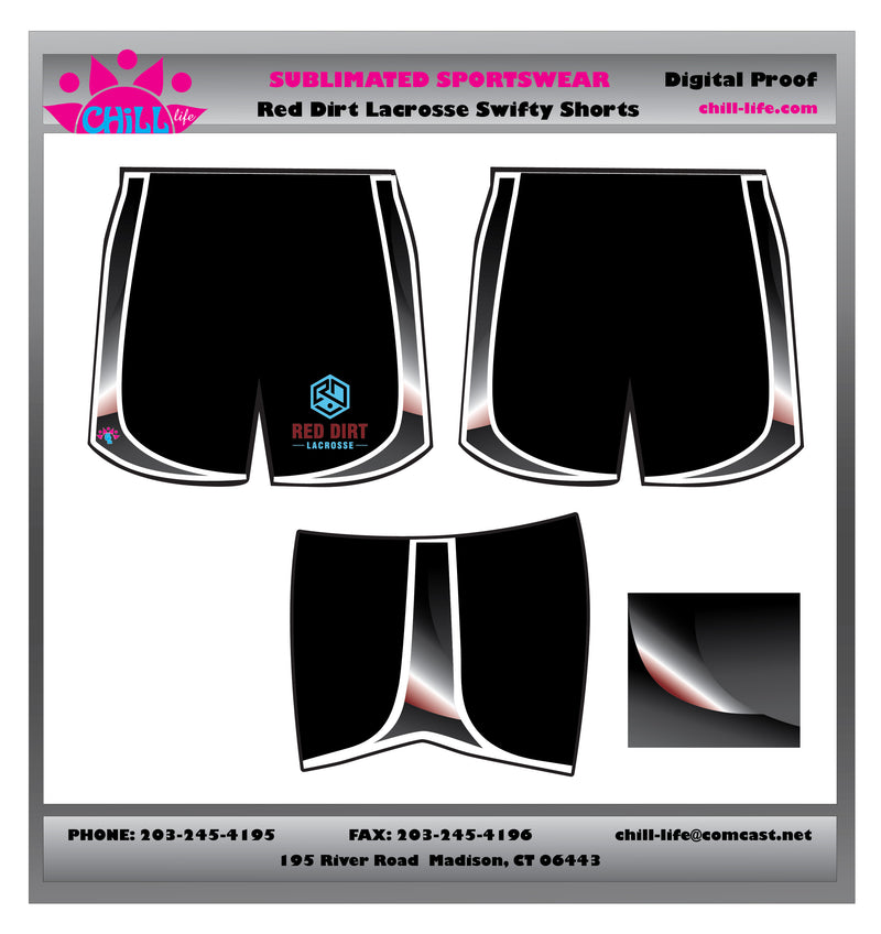 Red Dirt Lacrosse Girls/Ladies Sublimated Running Short