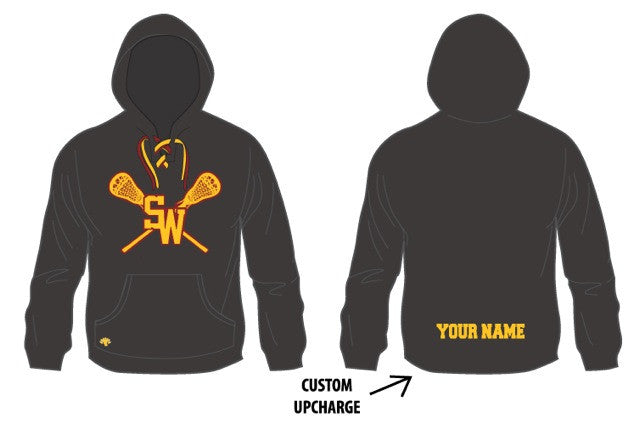 South Windsor Charcoal Grey Lace Up Hoodie