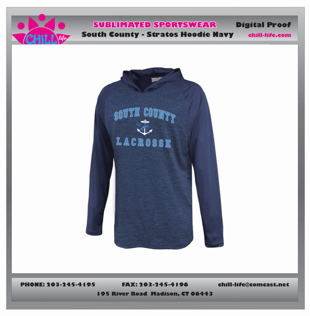 South County Lacrosse Stratos Performance Long Sleeve Hoodie  Shooter