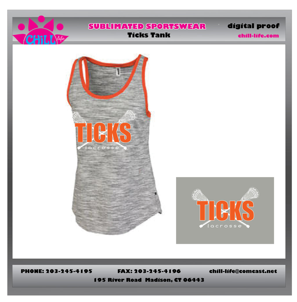 Ticks Lacrosse Ladies Tank Top