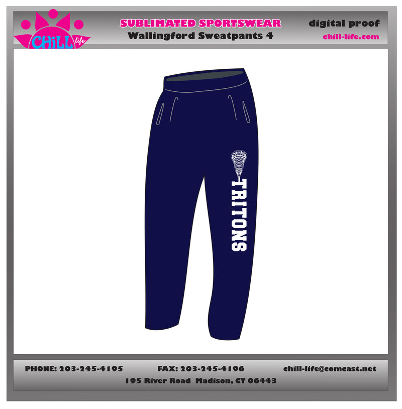 Navy Wallingford Lacrosse Sweatpants
