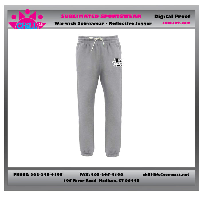 Warwick Warriors Basketball Joggers-gray WITH W LOGO