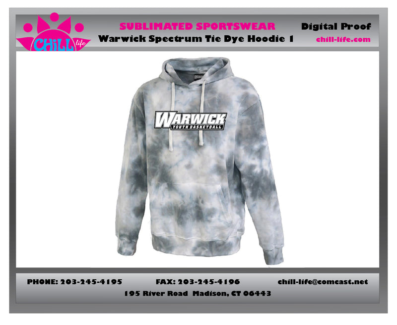 Warwick Youth Basketball Spectrum Tie Dye Hoodie