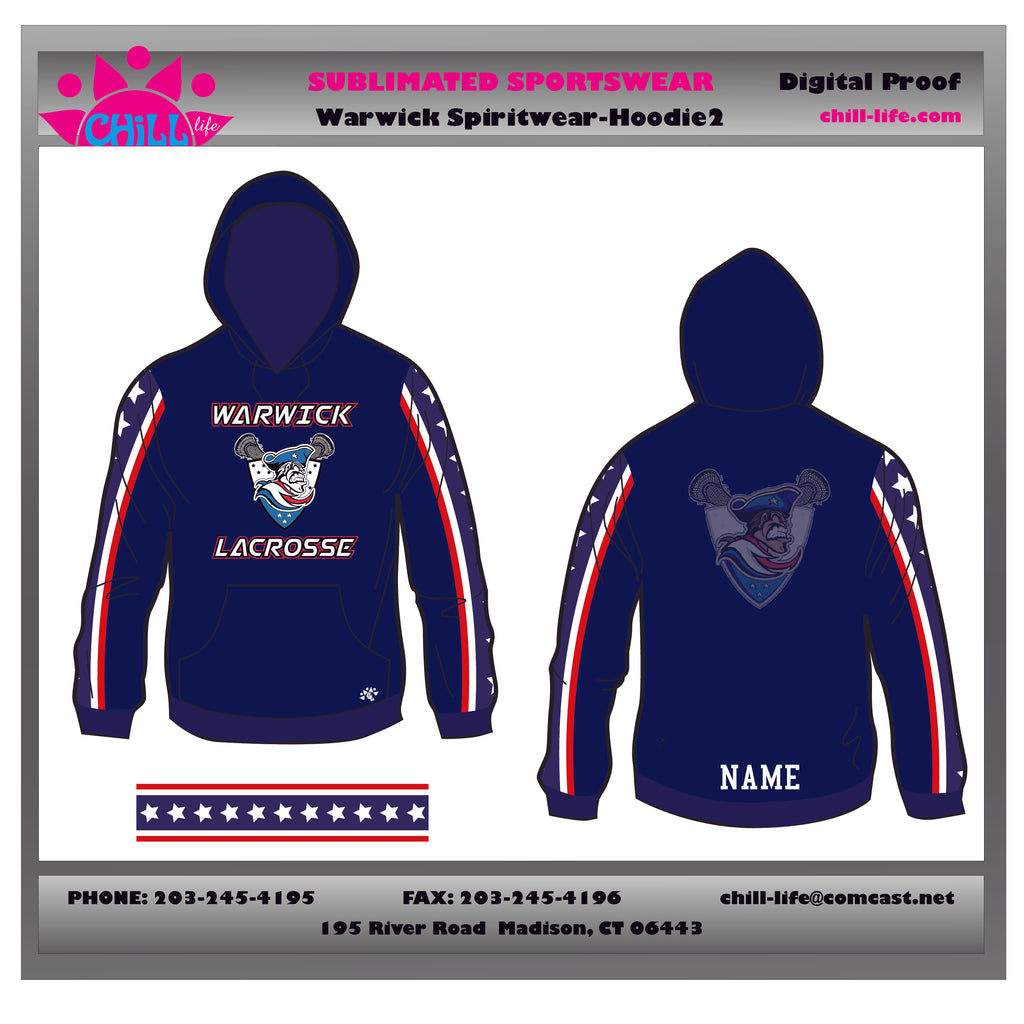 Warwick Lacrosse Sublimated Performance Hoodie